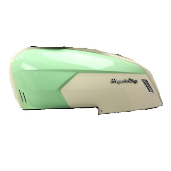 Royal Alloy Left Side Cover - Green And White